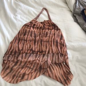 Adorable high low free people halter top